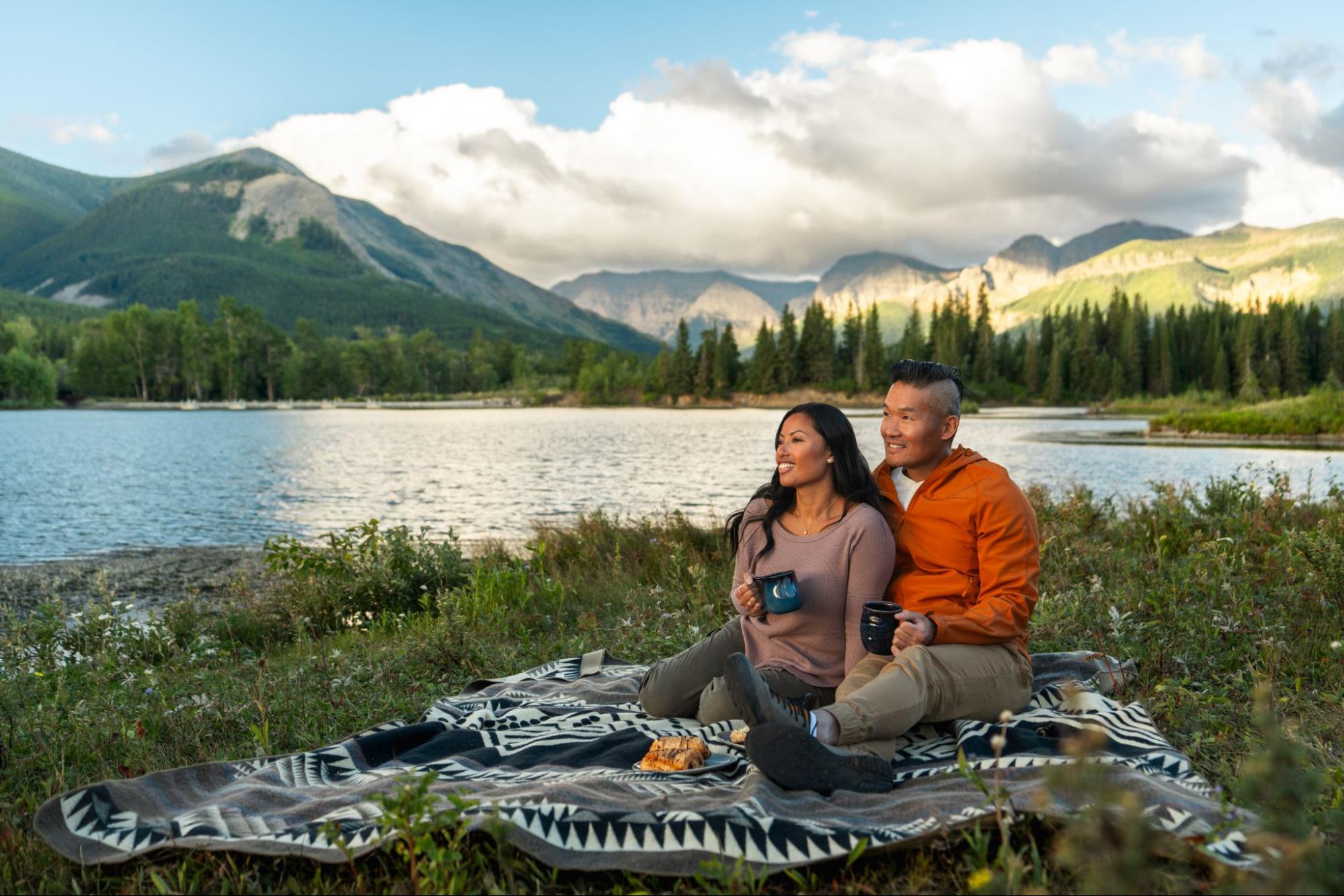 A couple enjoying quality time together at a Glamping Resort.